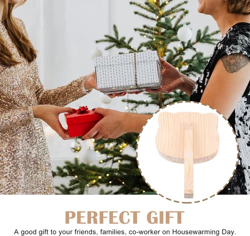 Vista 6 de Yardwe Dough Presser Dumpling Maker Press Wooden Plate Long Handle Secure Grip Ideal for Home Commercial Use Random