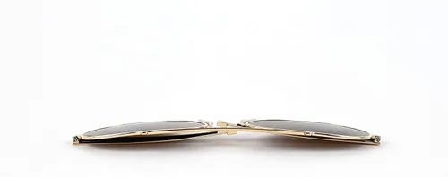 Vista 8 de ThinOptics Milano - Funda de aluminio lentes de sol de aviador marco dorado lente G15 2126in Marco doradolente G15