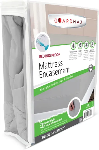 Vista 31 de Protector de colchón Guardmax con cremallera funda contra insectos para cama 100% impermeable suave, hipoalergénico y transpirable