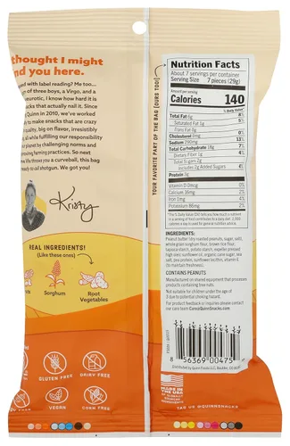 Vista 2 de Quinn Snacks Pretzels rellenos de mantequilla de maní, 7 onzas