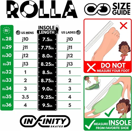 Vista 3 de Crazy Skates Rolla - Patines de cuatro ruedas para niños y niñas, ideales para principiantes