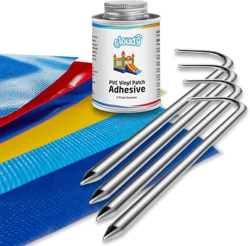 Vista 7 de Cloud 9 Castillo de crayón de grado comercial con tobogán y soplador - 100% PVC 18' x 17' gorila inflable