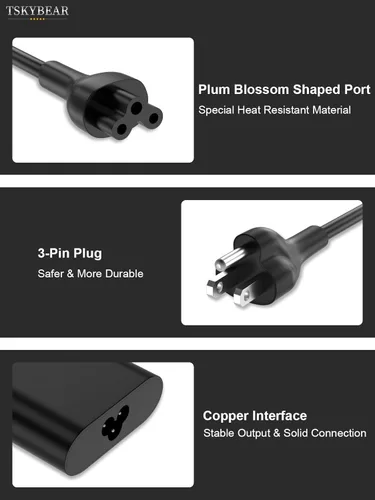 Vista 4 de TSKYBEAR 65W 45W Compatible con Dell Laptop Cargador USB C Latitude 5420 5520 5320 7420 5430 7390 7320 7400, XPS 13 Chromebook 3100 Computadora