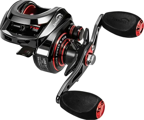 Vista 10 de Jenseits Carretes Baitcaster, carrete de pesca de alta velocidad 7.3:1, 7+ 7.3:1-derecho