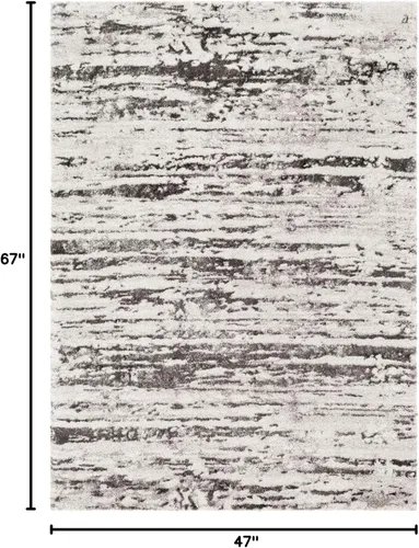 Vista 28 de Livabliss Lamarque - Alfombra moderna de pelo largo, 2 x 3 pies, gris/marfil