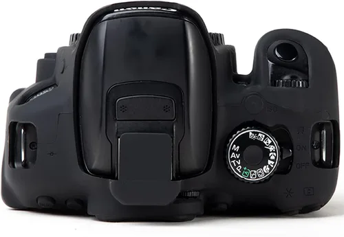 Vista 5 de Cubierta de cámara de silicona segura profesional Carcasa protectora de goma para Canon EOS 600D 650D 700D DSLR estuche de cámara (negro)