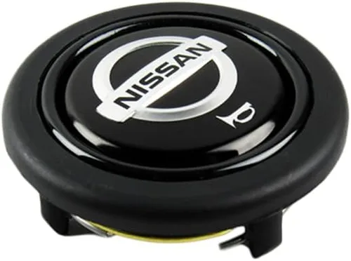 Vista 19 de Q1-TECH, botón redondo JDM universal para volantes aftermarket de 6 pernos con abertura de dos pulgadas 2" para botón de bocina (AUD-BK)