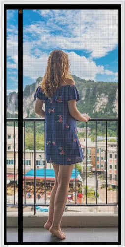 Vista 13 de WochiTV Malla Reversible para Puerta Mosquitera se Ajusta a Puerta de Tamaño 32 x 82, Apertura Lateral Izquierda o Derecha Puerta Mosquitera