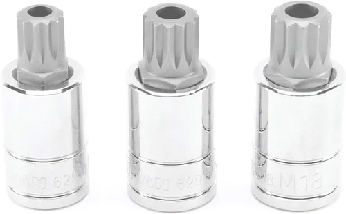 Vista 2 de Titan 16083 Juego de llaves de vaso de 3 piezas resistentes a manipulaciones XZN Triple Square