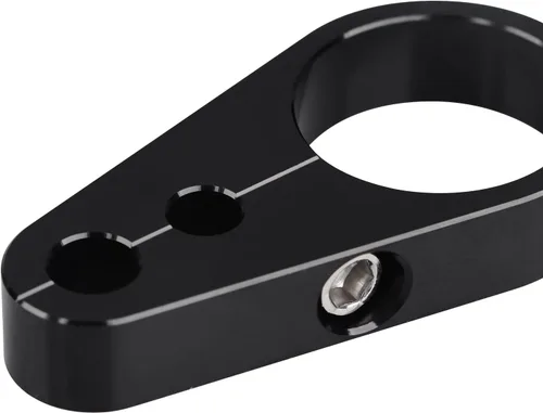 Vista 7 de Manillar negro con marco de 1-1/4 pulgadas, abrazadera de cable de doble orificio, freno de embrague para Harley Road King Electra Road Glide