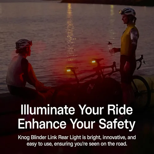 Vista 8 de Knog Blinder Link - Luz trasera de 100 lúmenes, 50 horas de funcionamiento, indicador de batería baja, potente luz para bicicleta