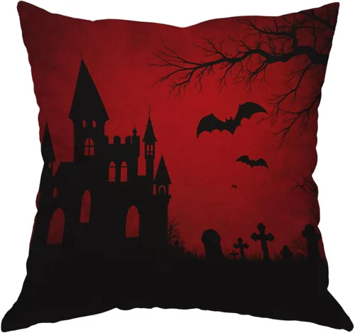 Vista 8 de Moslion Funda de almohada decorativa con diseño de cara de gato, funda de almohada cuadrada de lino y algodón de 18 x 18 pulgadas, para sofá