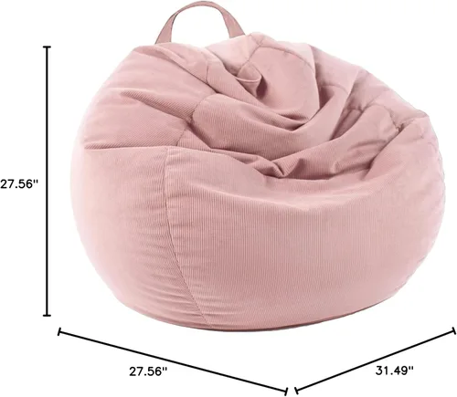 Vista 33 de LPMOERA - Funda de silla tipo puf para almacenamiento de peluches (sin relleno), puf suave y rellenable para organizar juguetes de peluche o espuma