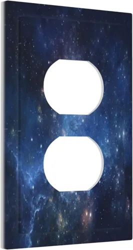 Vista 92 de Cubierta de placa de pared dispositivo duplex de 1 banda de mármol abstracto en arte interruptor de luz de salida eléctrica de cara fluida azul