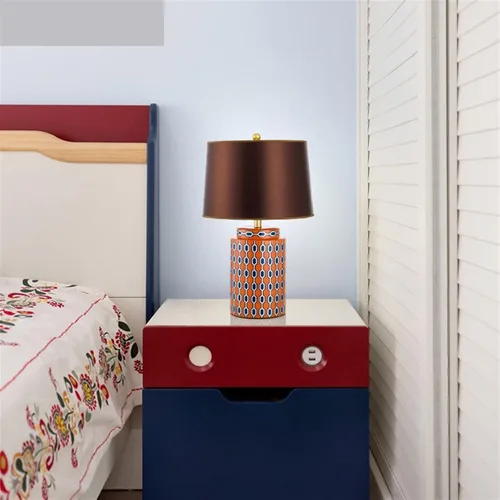 Vista 4 de Desk Lamps for Home Office, Ceramic Table Lamp, Living Room, Bedside Lamp, Table Lamp (Color Green)