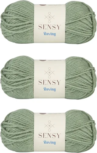 Vista 47 de Sensy Roving - Ovillo de lana multicolor, 3.5 onzas, 132 yardas, calibre 5, voluminoso (otoño)