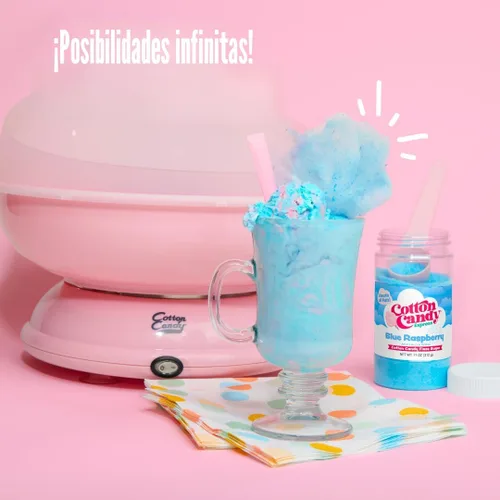 Vista 7 de Cotton Candy Express Paquete de variedad de azúcar para hilo de algodón con 3 - 312 g de frascos de plástico de azúcar de hilo sabor a cereza