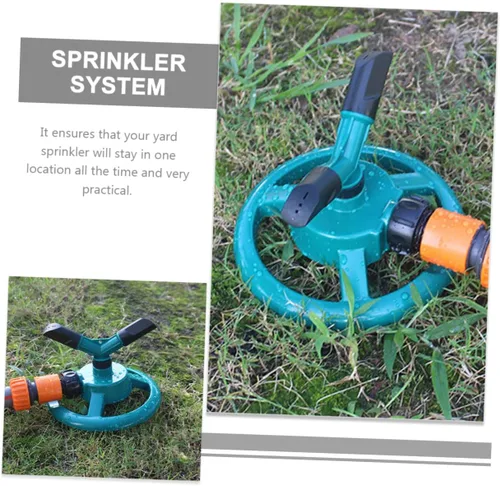 Vista 6 de Rociador giratorio automático para césped con base estable Sistema de riego sobre el suelo para riego de jardín y césped, cabezal de rociador