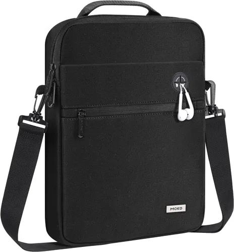 Vista 8 de MoKo Bolsa para tablet de 9 a 11 pulgadas, funda protectora de transporte de 360° para iPad Air 5/4th 10.9, iPad Pro de 11 pulgadas, iPad 9/8/7th