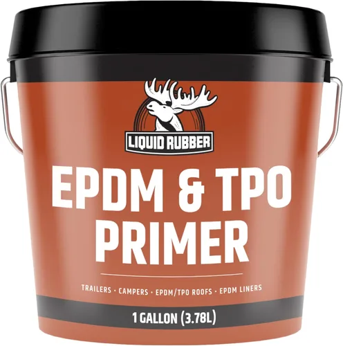 Vista 7 de Liquid Rubber Imprimación EPDM y TPO: capa base de alto rendimiento para protección de techo de RV, cámper y remolque, 1 cuarto de galón