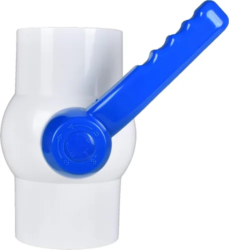 Vista 9 de (4 piezas) Válvula de bola de PVC de 1-1/2 pulgadas, enchufe de válvula de bola de PVC de cierre con mango de giro fácil mejorado para tubo SCH40