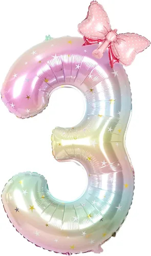 Vista 4 de Globos de feliz cumpleaños con números grandes de papel de aluminio, globos de cumpleaños con números, globos de feliz cumpleaños para decoración