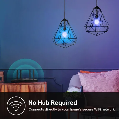 Vista 10 de Nueva bombilla inteligente Kasa Smart, bombilla WiFi inteligente regulable con cambio de color total compatible con Alexa y Google Home, A19, 9 W