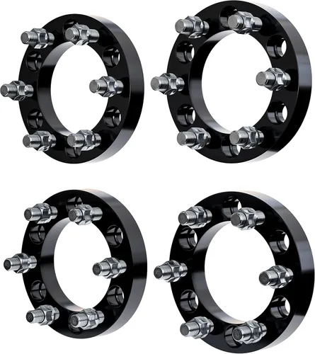 Juego de espaciadores de rueda de 4 a 6 lengüetas de 1 pulgada de grosor, 0.984 in, LUG CENTRIC 6x5.5 - Compatible con Cadillac, Chevy, GMC -