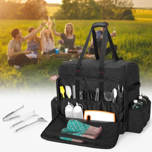 Vista 7 de SAMDEW Bolsa de transporte para horno de campamento compatible con estufa de horno Camp Chef, funda para horno de campamento compatible con horno