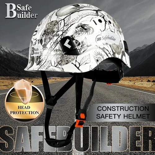 Vista 2 de Casco de Seguridad para Construcción ABS Casco Duro Sistema de Ventilación Ajustable Cascos Duros Protección de Cabeza para Trabajo Industrial