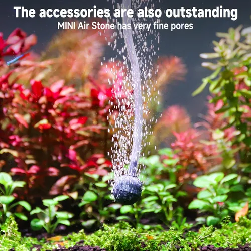 Vista 6 de hygger MINI Bomba de aire silenciosa de Aqaurium de 1.5 W con accesorios, kit aireador de oxígeno para pecera de 0.5 a 12 galones