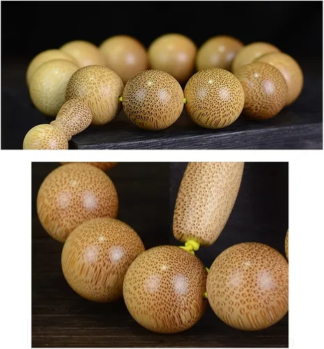 Vista 2 de CarpenterC - 200 piezas de cuentas sueltas de 6 mm, de madera de palisandro natural pulida, redondas, para hacer joyas, manualidades, artesanías