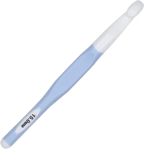 Vista 8 de QLRFFLJOY - Aguja de ganchillo larga de gran tamaño, mango de goma, 0.472 in, gancho de ganchillo, herramientas de tejido de hilo para tejer mantas