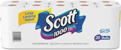 Vista 16 de Scott - 1000 hojas por rollo de papel higiénico, 4 rollos, toallas de baño