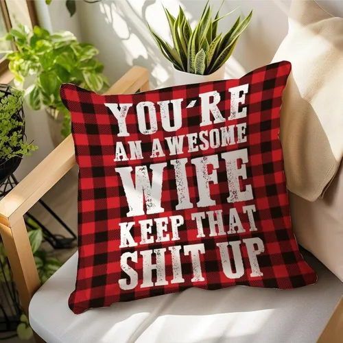 Vista 13 de Almohadas para el día de San Valentín, My Valentine Has Four Paws, fundas de almohada a cuadros de San Valentín, funda de cojín de 18 x 18 pulgadas