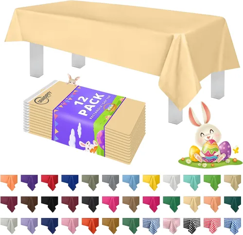 Vista 54 de Mantel de plástico de alta calidad - 54 in. x 108 pulgadas. Grandipity - Mantel rectangular (6 y 12 unidades), Agua (Aqua)