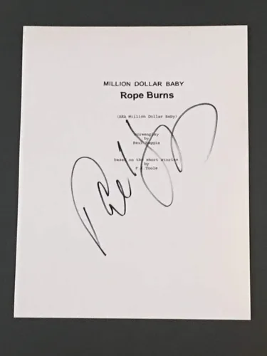 PAUL HAGGIS SIGNED MILLION DOLLAR BABY FULL MOVIE SCRIPT PROOF JSA COA
