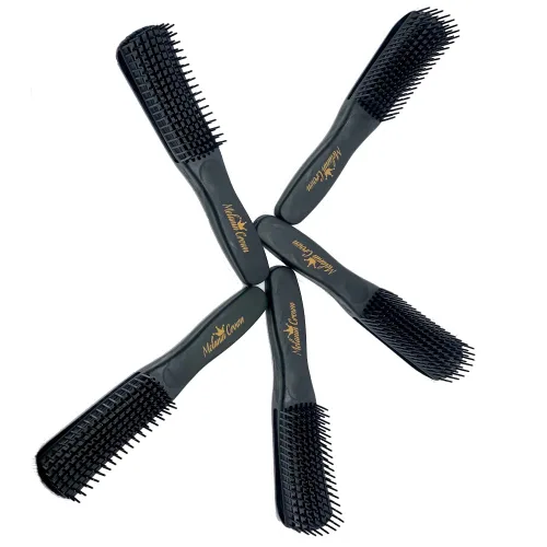 Vista 8 de Melanin Crown Flex - Cepillo desenredante para cabello afroamericano natural, lacio, ondulado, cepillo para cabello seco y húmedo para cabello