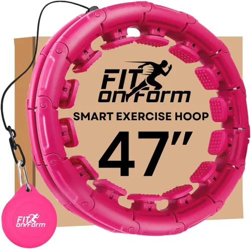Vista 14 de FIT ON FORM Infinity Weighted Hula Hoop for Adults Weight Loss, Smart Exercise Hola Circle Hoop for Women Abs Workout