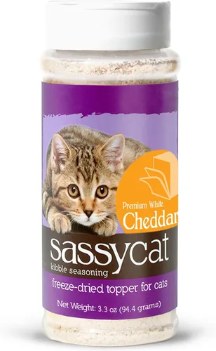 Vista 5 de Herbsmith Sassy Cat Kibble Seasoning – Pescado blanco liofilizado – Decoración de comida para gatos para comensales exigentes – Pescado blanco