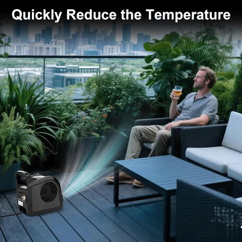 Vista 3 de Ventilador de soplador de alta velocidad, ventilador de secado de suelo para refrigeración y ventilación, secadora de suelo con motor de aire de 355