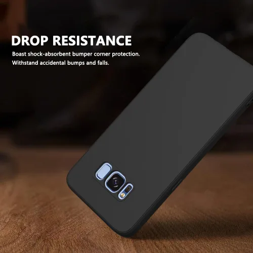 Vista 553 de Funda para Samsung Galaxy Note 8, color negro, resistente a los arañazos con tacto suave, delgada funda delgada para Samsung Galaxy Note 8