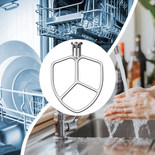 Vista 6 de Gdrtwwh Attachment for KitchenAid 5 & 6-Quart Bowl-Lift Mixer (Wire Whip+Dough Hook+Flat Beater)