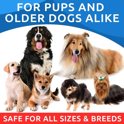 Vista 7 de BARK&SPARK Omega 3 para perros 180 golosinas de aceite de pescado para desprendimiento de perros, alergias en la piel, alivio de picazón