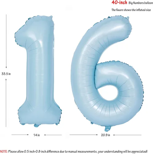 Vista 181 de Globos de 40 pulgadas con números de caramelo, papel de aluminio de helio, globos de látex de Mylar para fiesta de cumpleaños, decoración digital 0
