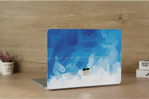 Vista 5 de Calcomanía protectora ultradelgada para Microsoft Surface Laptop Studio 2 2023, fácil aplicación, antiarañazos, sin residuos [pintura azul]