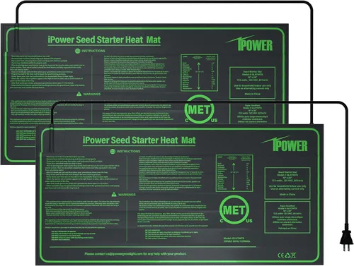 Vista 13 de iPower - Alfombrilla térmica para semilleros duradera, almohadilla de calefacción hidropónica cálida de 3" x 20", impermeable para inicio