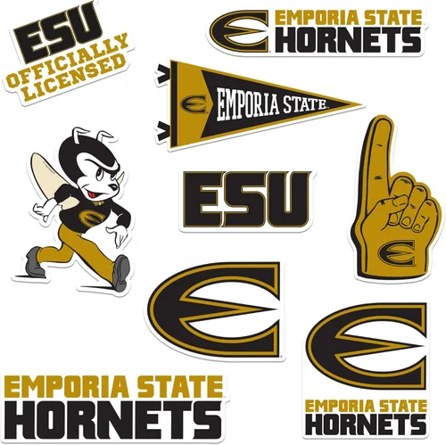 Vista 45 de American University Paquete Variado de 10 Calcomanías Grandes de Vinilo de Lujo - Laptop, Botella de Agua, Scrapbooking, Tableta, Monopatín