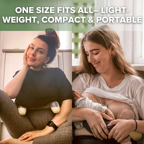 Vista 3 de haakaa Extractor de leche manual para lactancia materna con tapa de silicona de grado alimenticio (rubor) 4 oz/3.4 fl oz