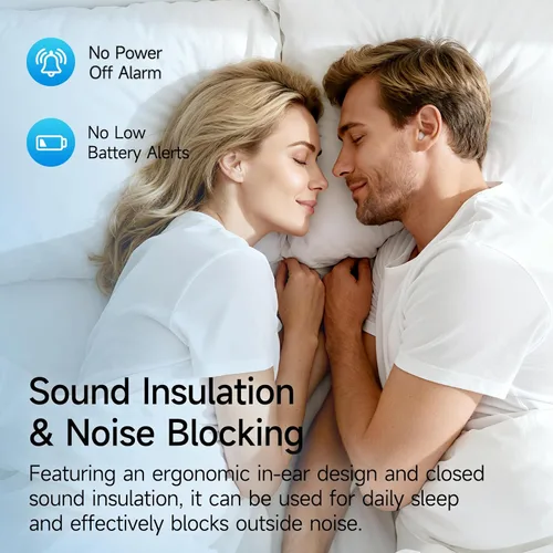 Vista 4 de sunvito Auriculares para dormir de lado, mini auriculares invisibles inalámbricos Bluetooth 6.0 Micro Sleep Auriculares, auriculares ocultos